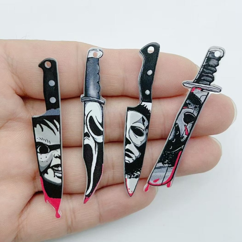 Jewelry Making Accessories - อะคริลิกสำหรับทำเครื่องประดับฮาโลวีน 10 ชิ้น จี้ DIY ต่างหู