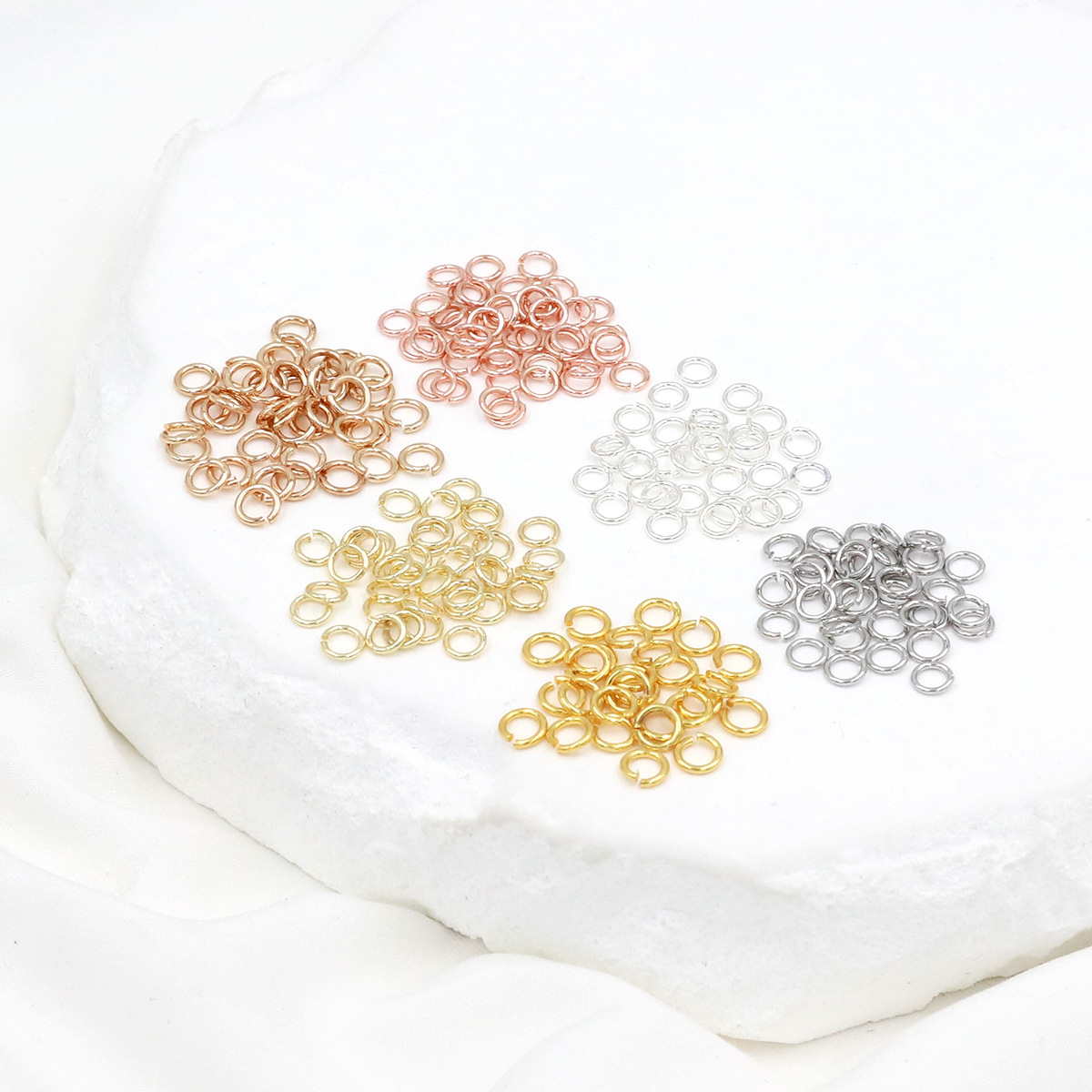 Jewelry Making Closed Jump Rings - แพ็ค 925 ห่วงโลหะเงินแบบเปิด ขนาด 3-10 มม.