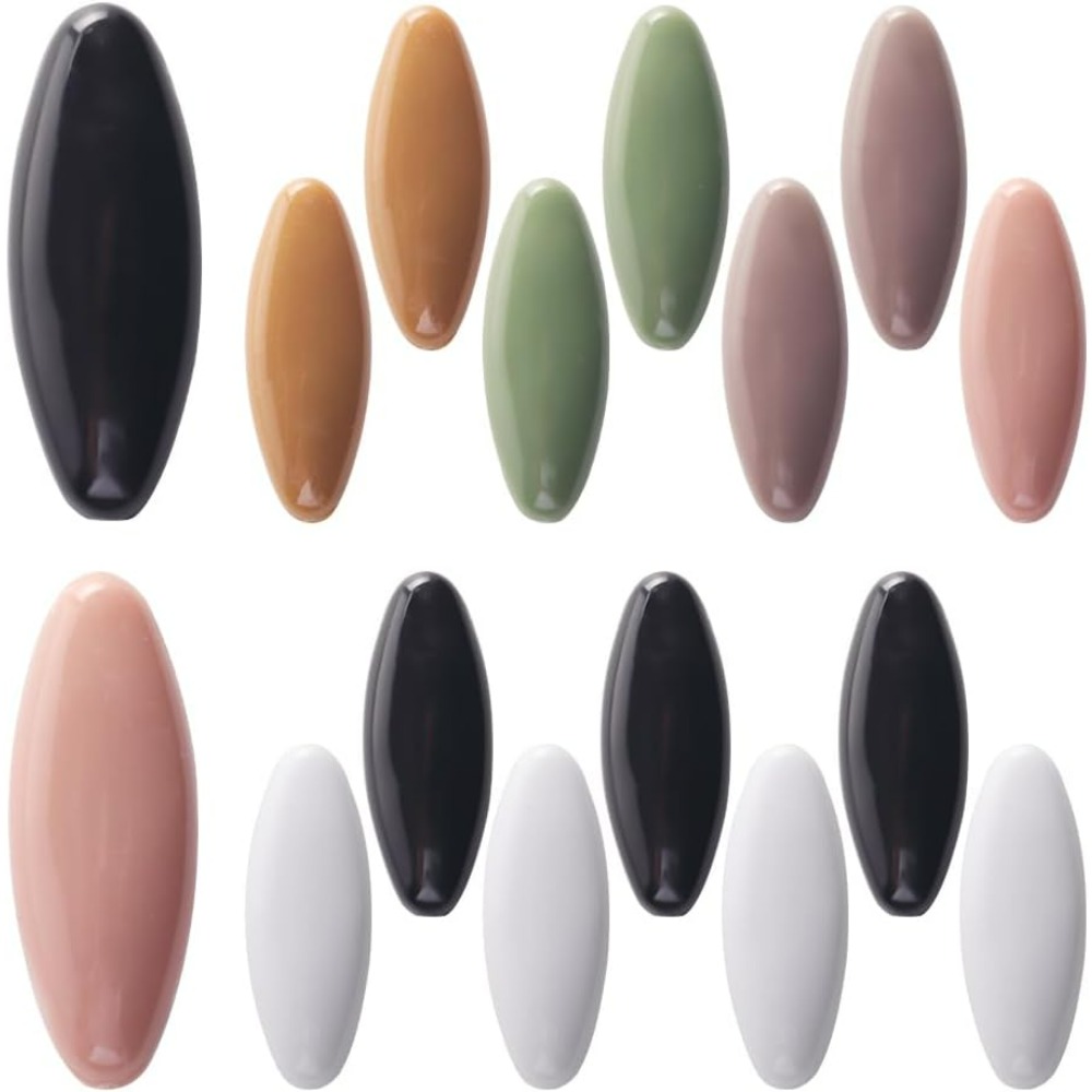 Head Pin Assorted - เข็มกลัดผ้าคลุมผม 16 ชิ้น 8 สี รูปทรงวงรีหลากสี