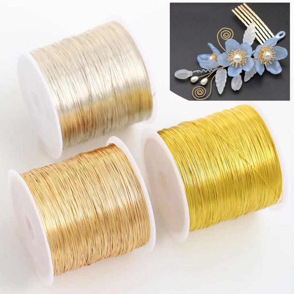 Jewelry Making With Copper Wire - ลวดทองแดงเคลือบทอง 100 เมตร/ม้วน ขนาด 0.3 มม.