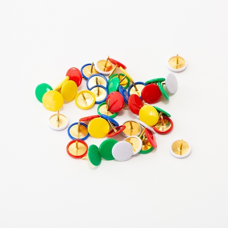 Head Pin Assorted - หมุดติดกระดาษหัวกลม 200 ชิ้น, ด้ามจับเคลือบนุ่ม, หมุดติดปฏิทิน, หมุดติดรูปภาพ,