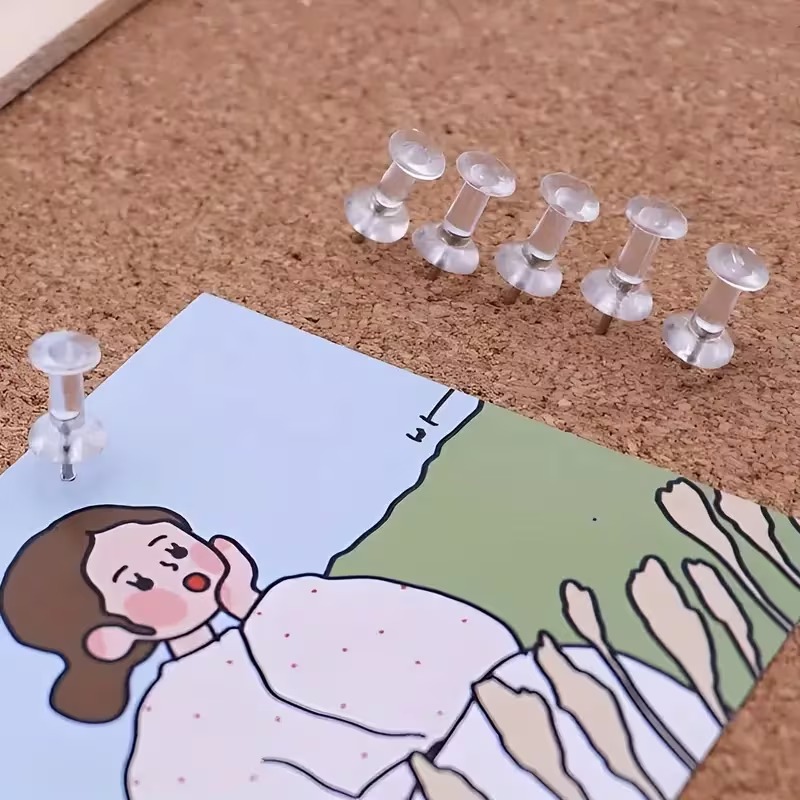 Head Pin Assorted - หมุดปักสีต่างๆ 50/100 ชิ้น, หมุดหัวพลาสติกสำหรับแผนที่ โปสเตอร์ รูปภาพ,