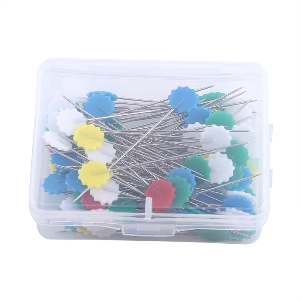 Head Pin Assorted - เข็มเย็บผ้าหลากสี 300 ชิ้น ทนทาน หัวแบน สำหรับงานควิลท์และงานตัดเย็บเสื้อผ้า