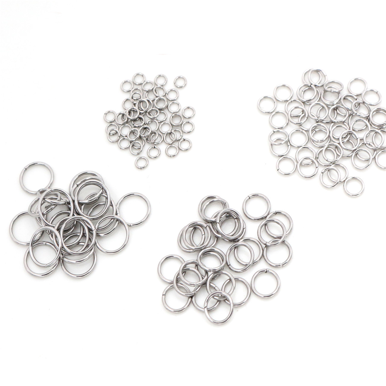 Jump Ring Assorted - 100-200 PCS 3-15 มม.สแตนเลส DIY เครื่องประดับ