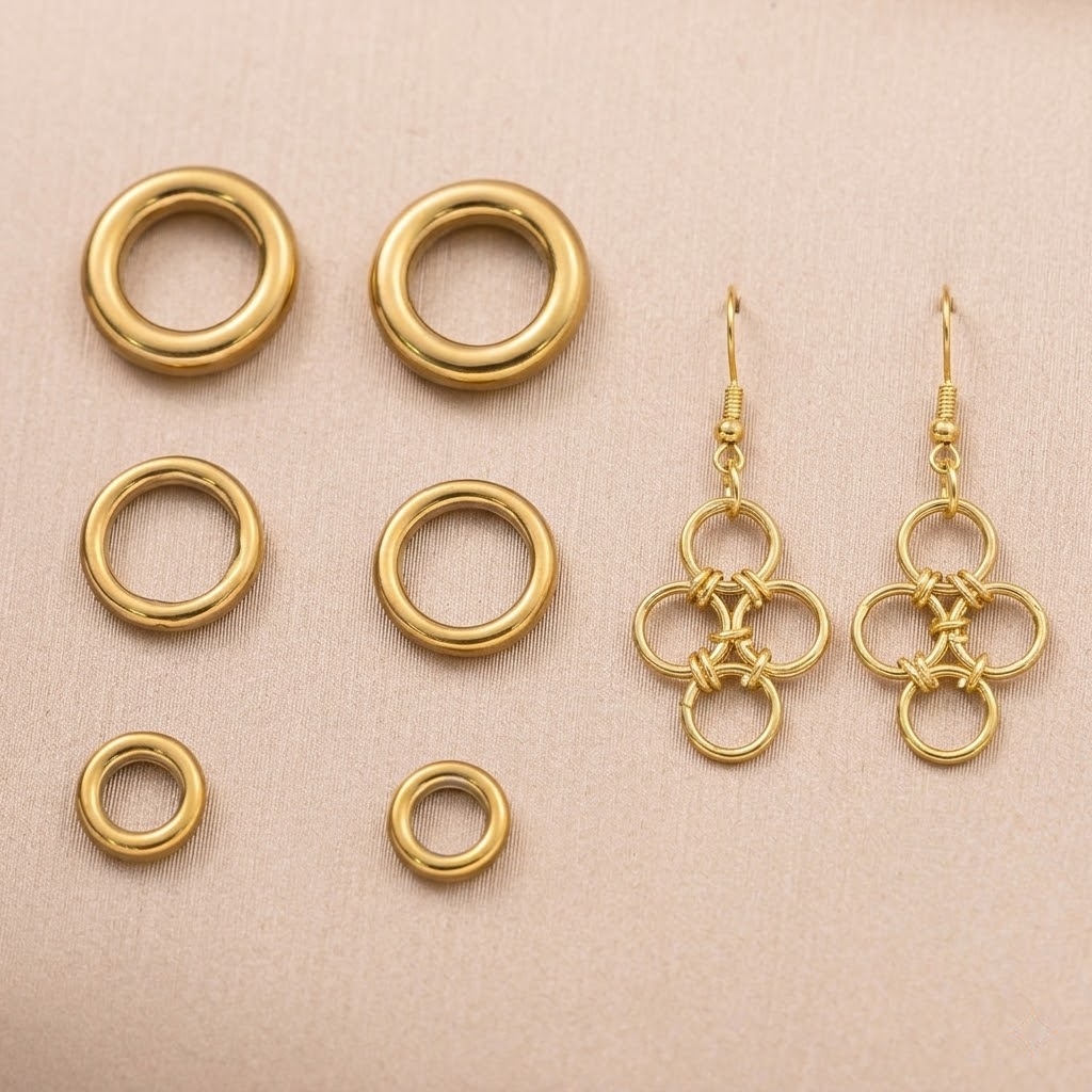 Jewelry Making Closed Jump Rings - วงแหวนเชื่อมต่อสแตนเลสทรงกลมแบบปิด 20 ชิ้น สำหรับทำสร้อยคอ ต่างหู เครื่องประดับ