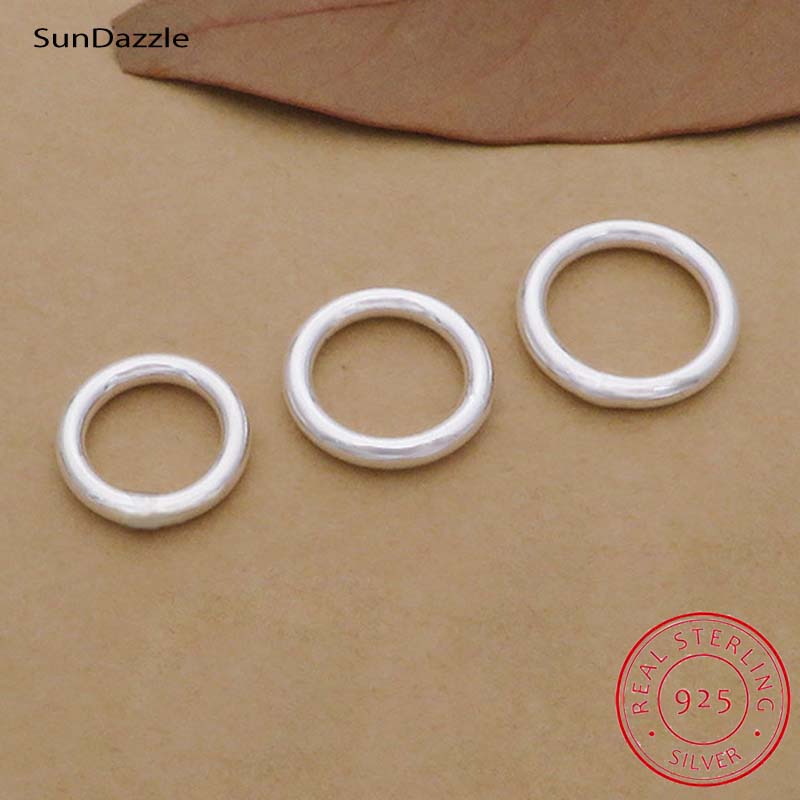 Jewelry Making Closed Jump Rings - แหวนเงินแท้ 925 แท้ 10 ชิ้น สำหรับเชื่อมต่อสร้อย
