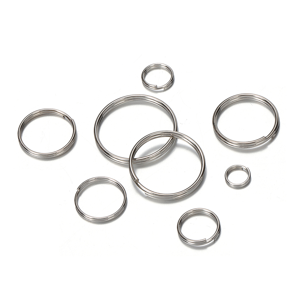 Jewelry Making Closed Jump Rings - 50 ชิ้น 6/8/10/12/14/16/18/20 มม.โลหะวงแหวนคู่ตัวเชื่อมต่อพวงกุญแจสำหรับ DIY พวงกุญแจพวงกุญแจเครื่องประดับทำอุปกรณ์เสริม