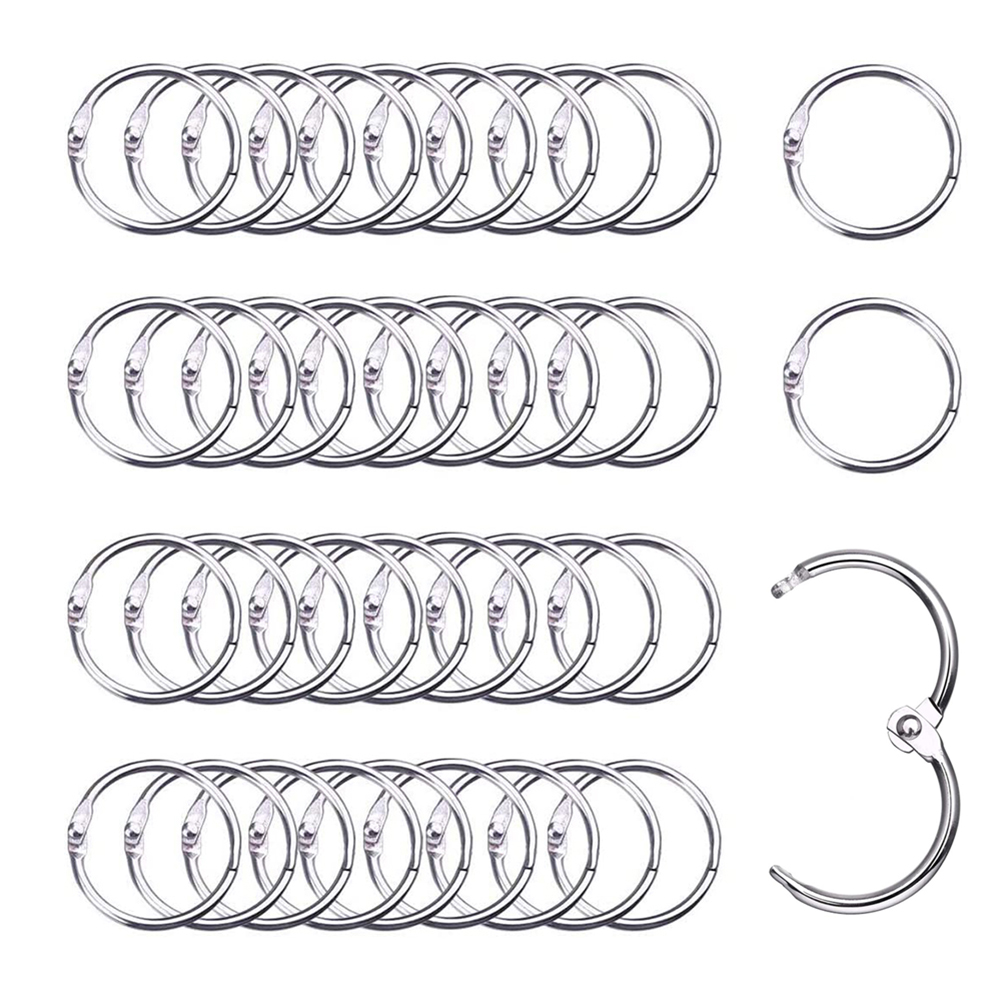 Jump Ring Assorted - 2-10pcs แหวนโลหะ Binder 15-80 มม.หลวมอัลบั้มแหวนสําหรับ DIY