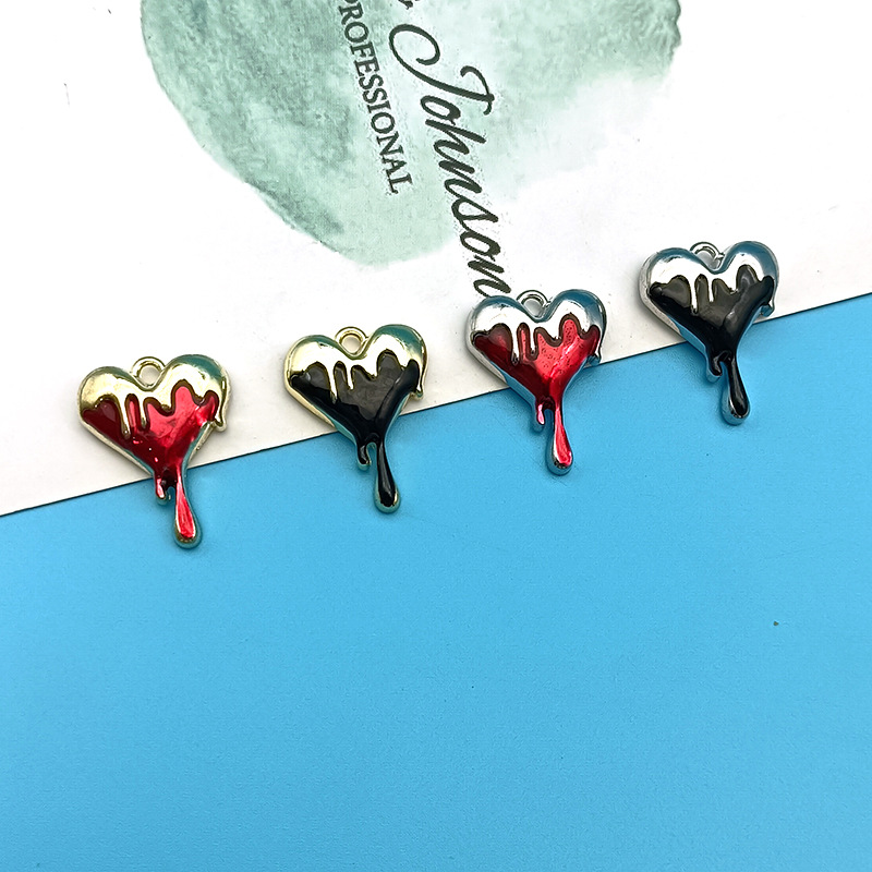 Jewelry Making 4 Year Old - จี้เคลือบสีขาวสีดำรูปหัวใจละลาย10ชิ้นสำหรับทำเครื่องประดับแบบทำมือการค้นพบที่เครื่องประดับกำไลสำหรับเด็ก
