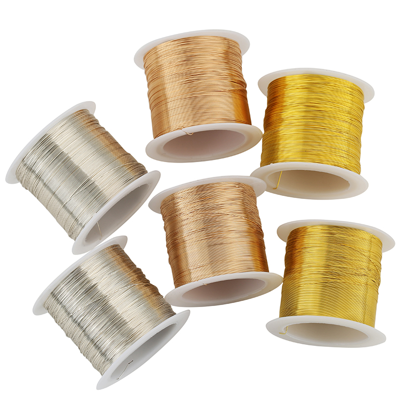 Jewelry Making With Copper Wire - สายทองแดงสแตนเลสสำหรับร้อยสร้อยข้อมือ ความยาว 100 เมตร ขนาด 0.3
