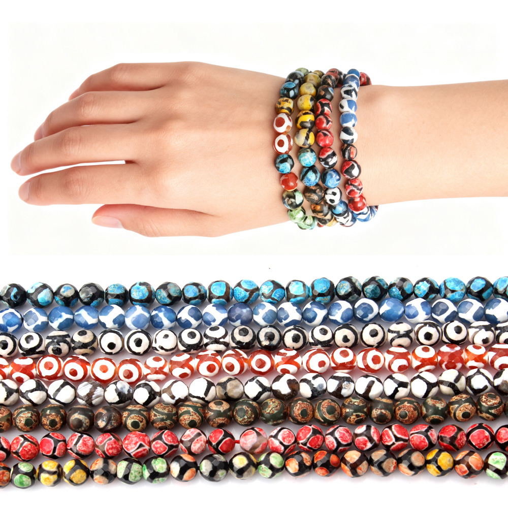 ลูกปัดหินธรรมชาติทรงกลมเจียระไ - Jewelry Making Stones บทวิจารณ์และราคา