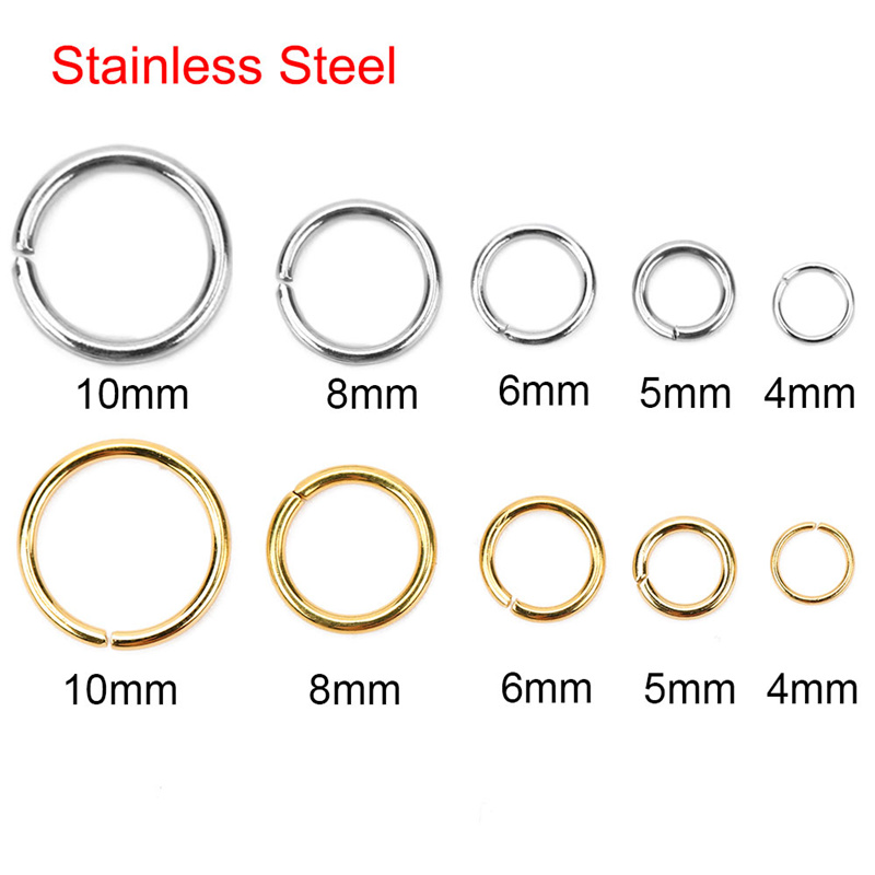 100pcs PVD ไม่เคยจางหายสแตนเลส - Jump Ring Assorted บทวิจารณ์และราคา