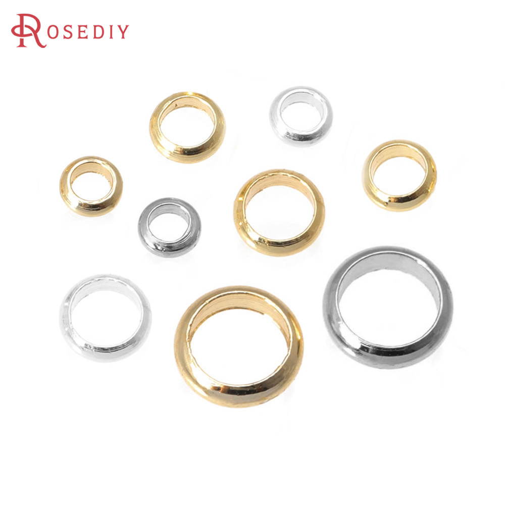 แหวนทองเหลืองสีทอง 18K ขนาด 3  - Jewelry Making Closed Jump Rings บทวิจารณ์และราคา