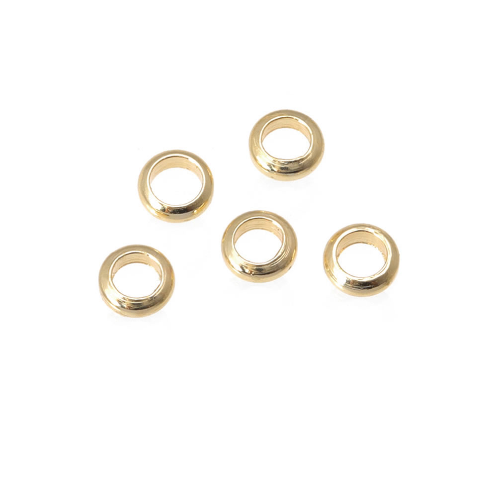 แหวนทองเหลืองสีทอง 18K ขนาด 3  - Jewelry Making Closed Jump Rings บทวิจารณ์และราคา