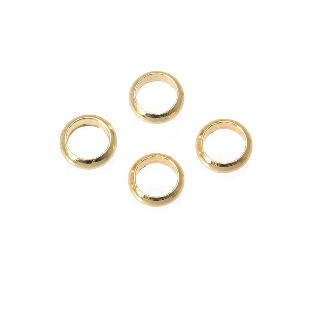 แหวนทองเหลืองสีทอง 18K ขนาด 3  - Jewelry Making Closed Jump Rings บทวิจารณ์และราคา