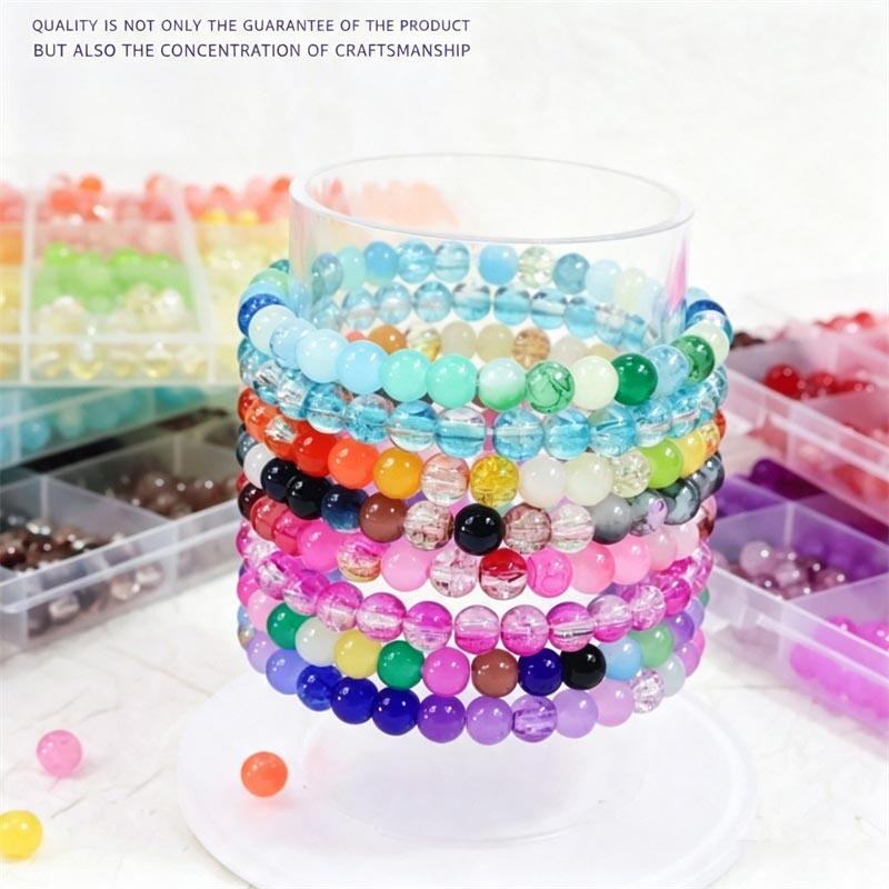 ลูกปัดแก้ว 24 สี ขนาด 6 มม. ชุ - Jewelry Making Tool Kit บทวิจารณ์และราคา