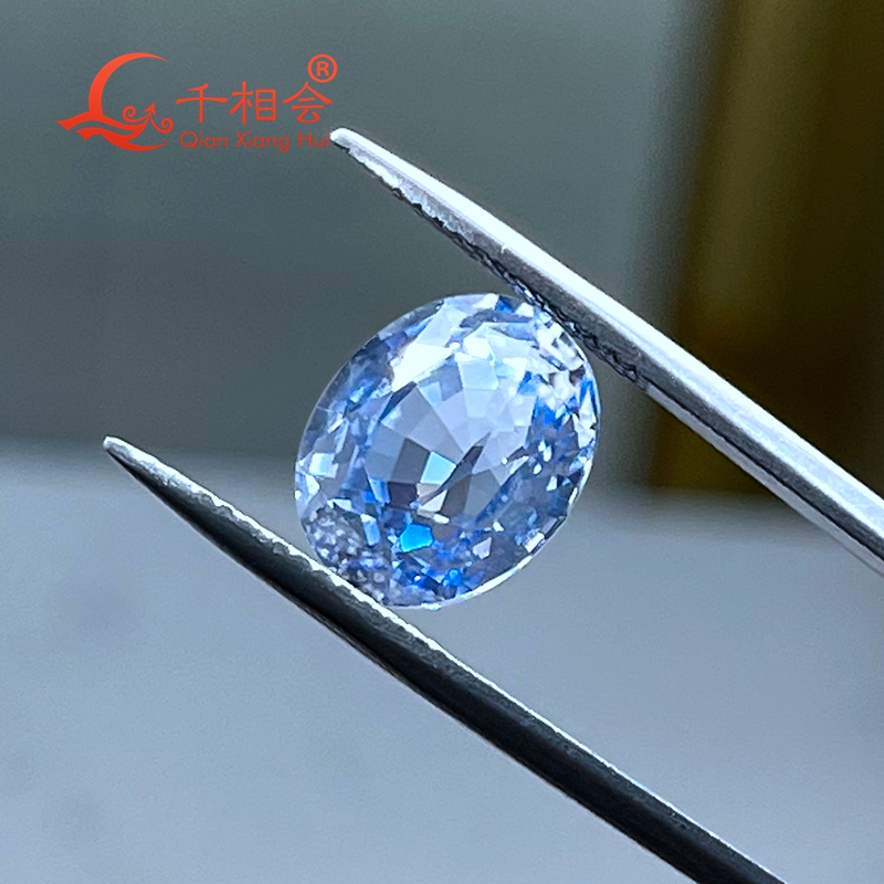 ไพลินสีฟ้าอ่อนมาก ทรงรี ผลิตใน - Jewelry Making Light บทวิจารณ์และราคา