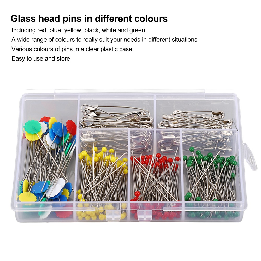 ชุดเข็มเย็บผ้า 400 ชิ้น คละสี  - Head Pin Assorted บทวิจารณ์และราคา