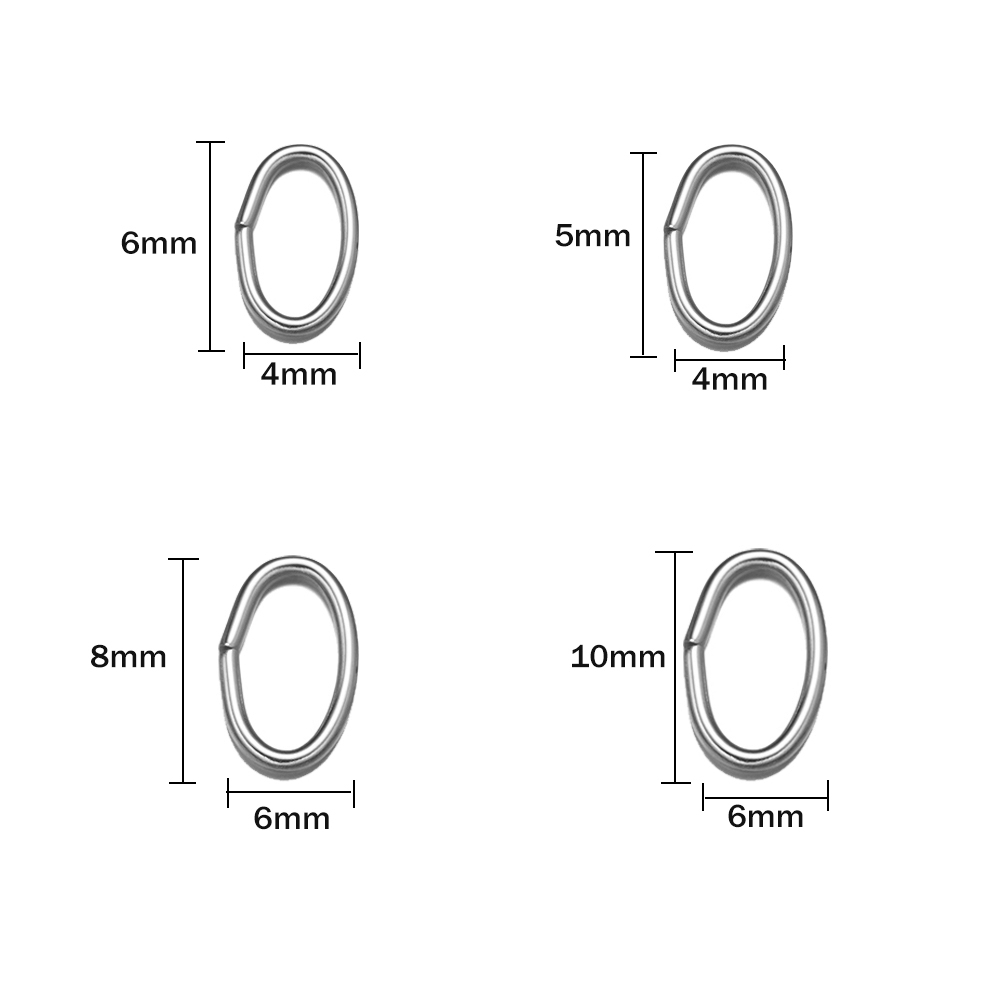 50pcs 3 สีสแตนเลสสตีลรูปไข่เปิ - Jewelry Making Closed Jump Rings บทวิจารณ์และราคา