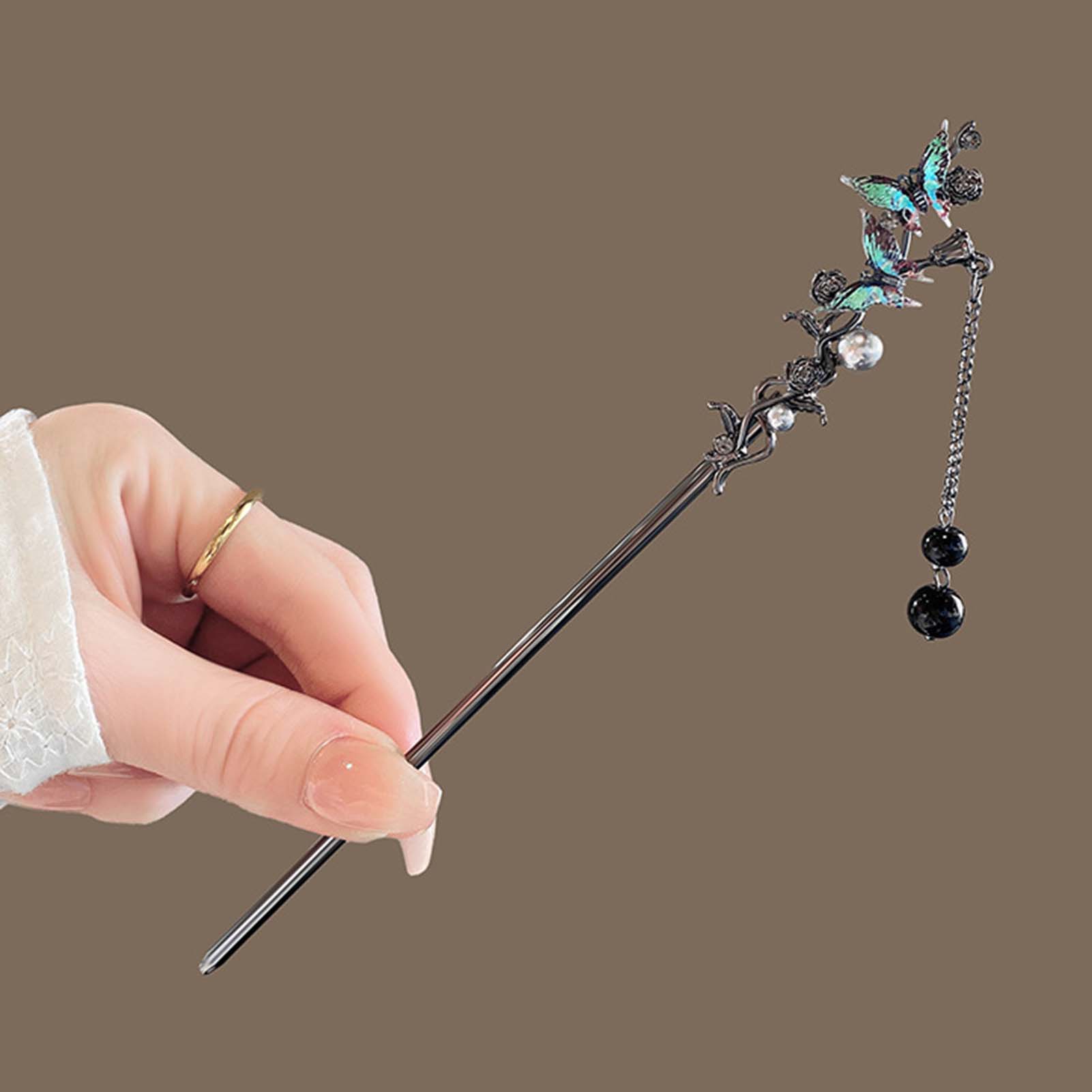 กิ๊บติดผมแบบคลาสสิก ลายดอกไม้ส - Jewelry Making Metals บทวิจารณ์และราคา