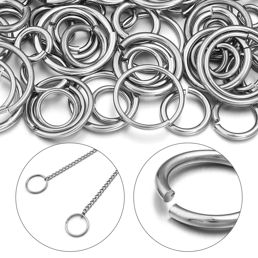 20 ชิ้น/ล็อตสแตนเลสแหวนกระโดดเ - Jewelry Making Closed Jump Rings บทวิจารณ์และราคา