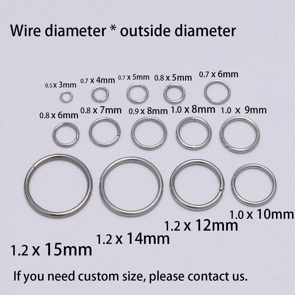100-200 PCS 3-15 มม.สแตนเลส DI - Jump Ring Assorted บทวิจารณ์และราคา