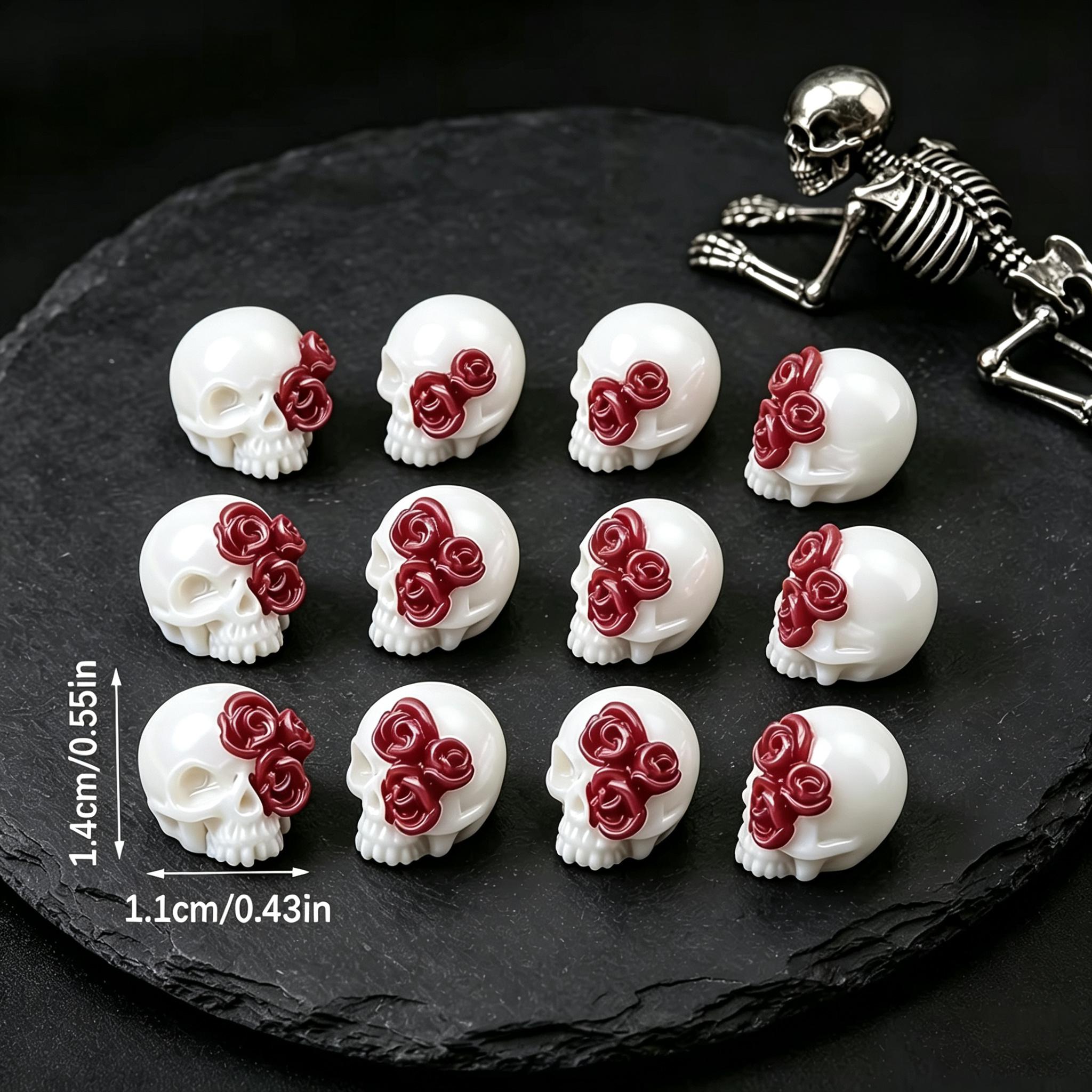 จี้เรซิ่นรูปหัวกะโหลกกุหลาบ 3  - Jewelry Making Event บทวิจารณ์และราคา
