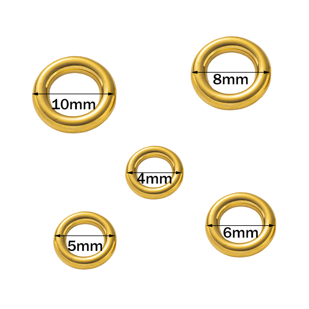 ห่วงสแตนเลสสีทอง 10 ชิ้น แบบไม - Jewelry Making Closed Jump Rings บทวิจารณ์และราคา