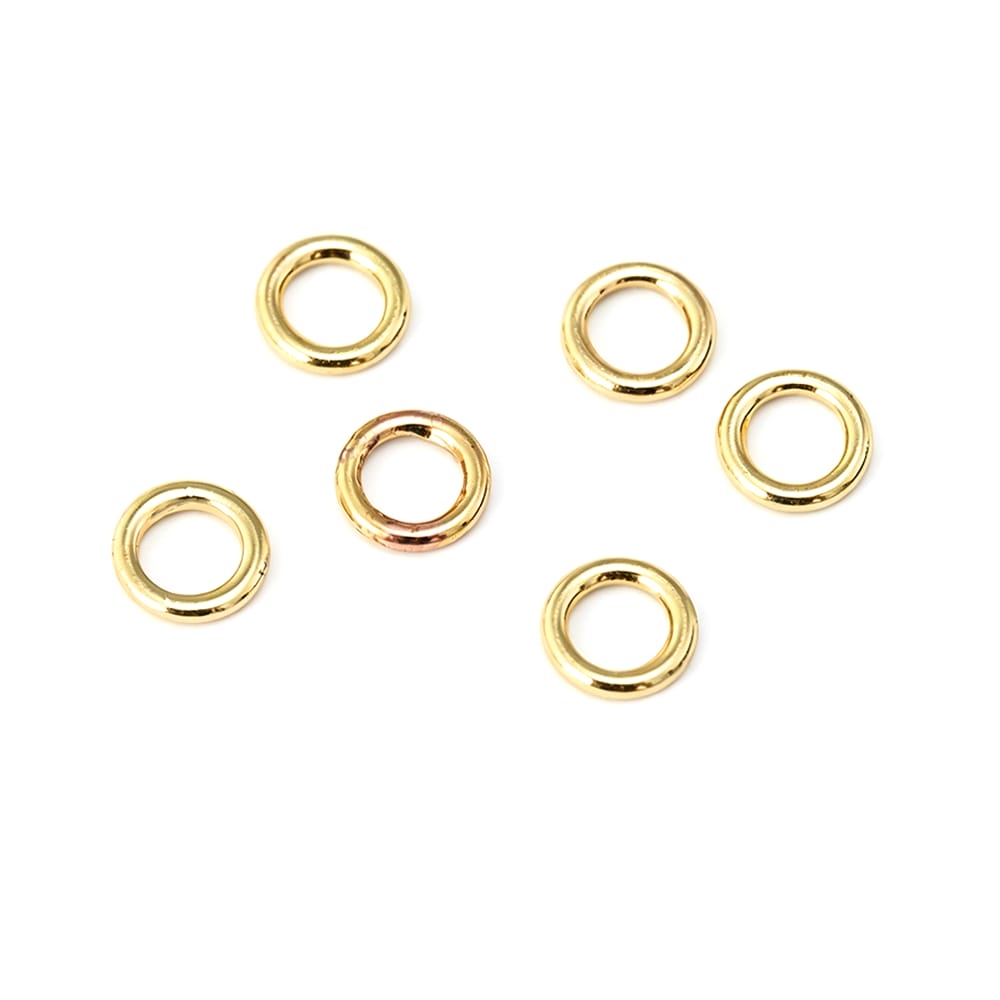 4~14.5 มม. ลวดกลมทองเหลืองสีทอ - Jewelry Making Closed Jump Rings บทวิจารณ์และราคา