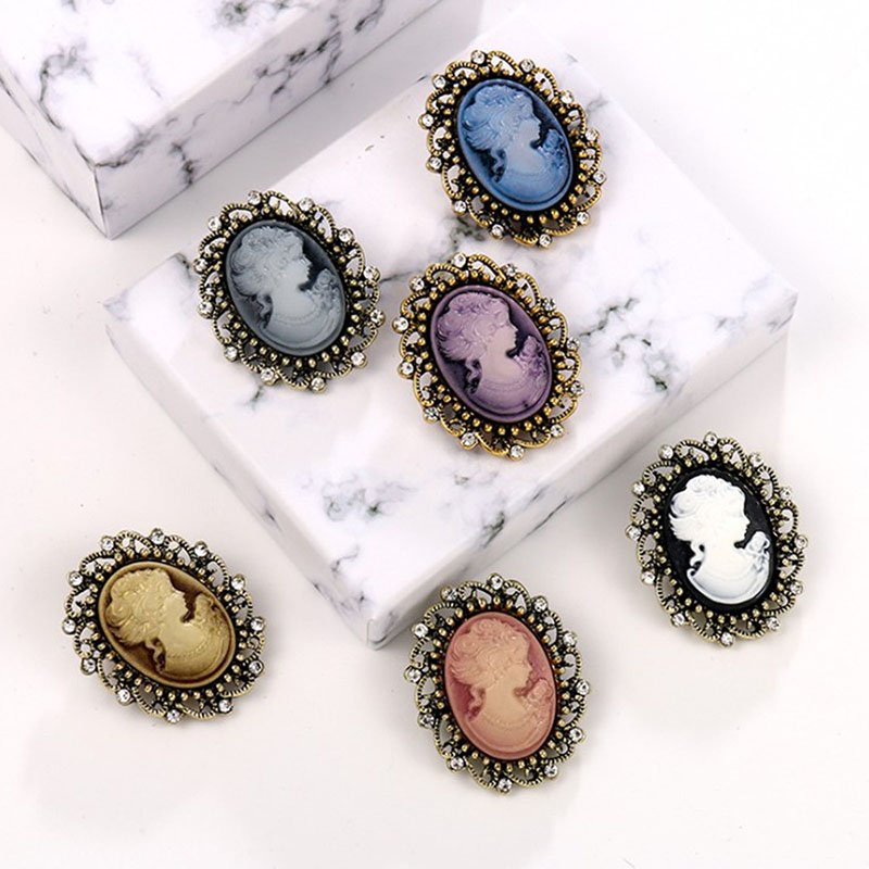 Vintage Queen 'S Cameo ความงาม - Head Pin Assorted บทวิจารณ์และราคา