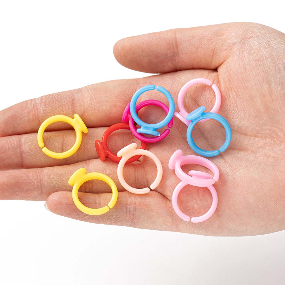 100 ชิ้นพลาสติกใสแหวนปรับฐานสํ - Jewelry Making 4 Year Old บทวิจารณ์และราคา