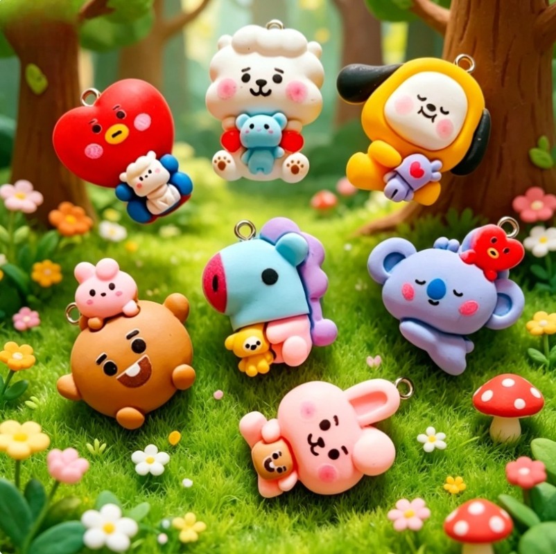 ชุด 7 ชิ้น BT21 ชาร์มการ์ตูนเร - Jewelry Making Accessories บทวิจารณ์และราคา