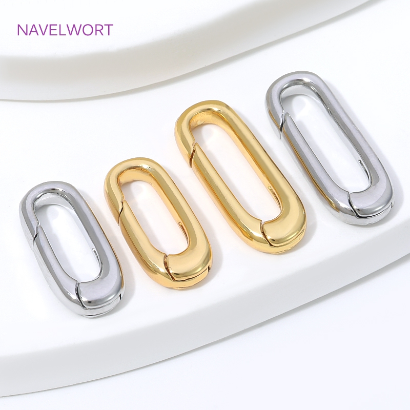 ตัวล็อคแบบสปริงรูปวงรีชุบทอง 1 - Jewelry Making Metal Supplies บทวิจารณ์และราคา