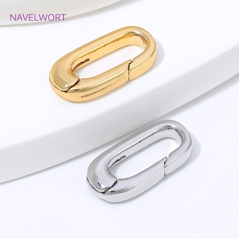 ตัวล็อคแบบสปริงรูปวงรีชุบทอง 1 - Jewelry Making Metal Supplies บทวิจารณ์และราคา