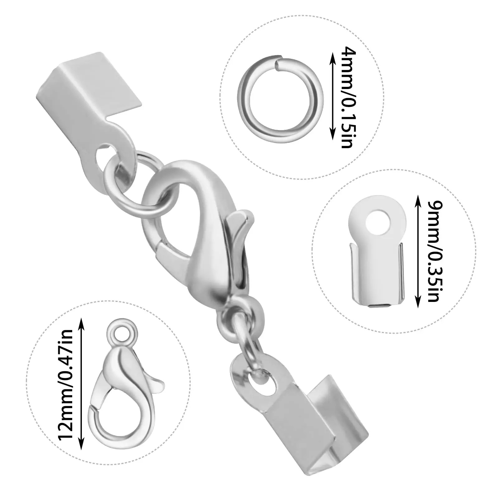 450 ชิ้น ประกอบด้วย 200 ฝาครอบ - Jewelry Making Closed Jump Rings บทวิจารณ์และราคา