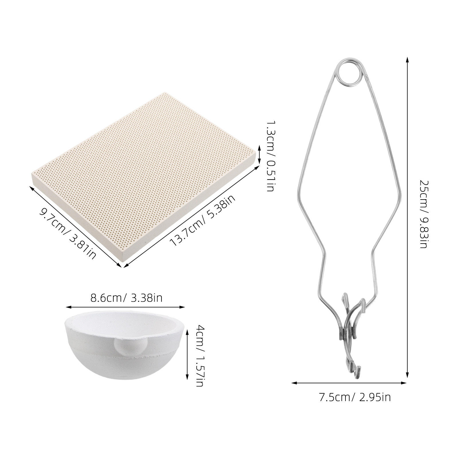 1 ชุด ถ้วยหลอมควอตซ์โลหะแบบพกพ - Jewelry Making Metals บทวิจารณ์และราคา