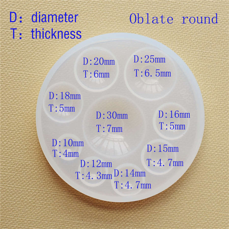 แม่พิมพ์ซิลิโคนครึ่งลูก Oblate - Jewelry Making Tools List บทวิจารณ์และราคา