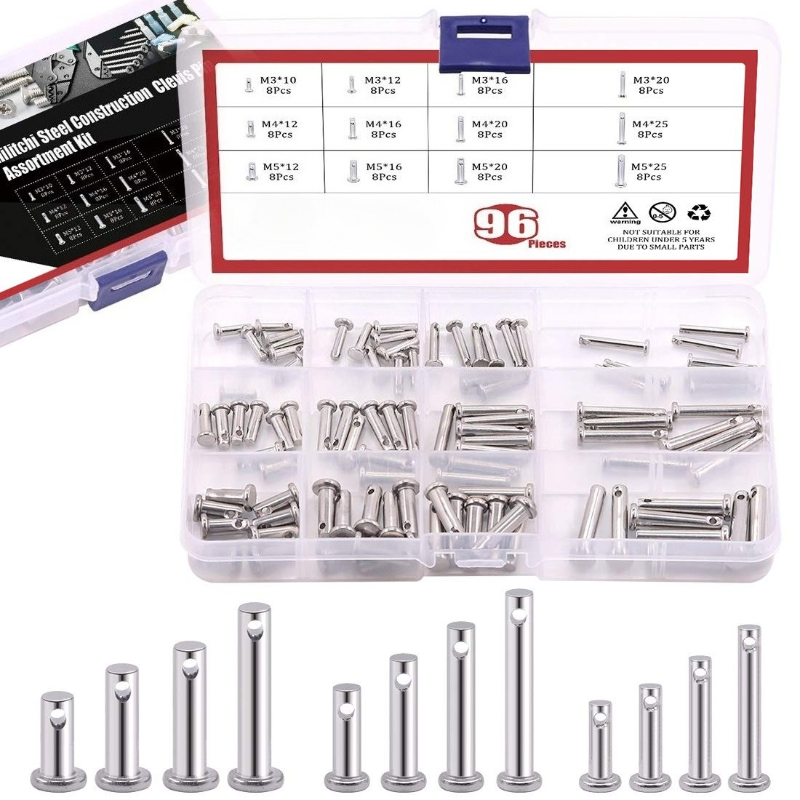 ชุดสลักทรงกระบอกหัวแบน M3 M4 M - Head Pin Assorted บทวิจารณ์และราคา