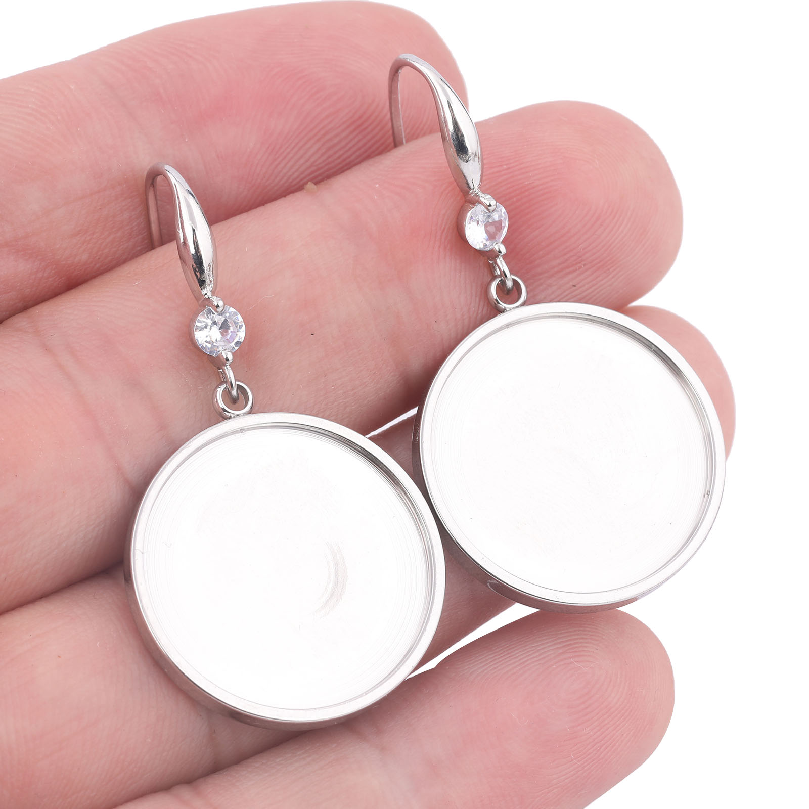 ตัวเรือนต่างหูสแตนเลส 6 ชิ้น ส - Jewelry Making Stones บทวิจารณ์และราคา