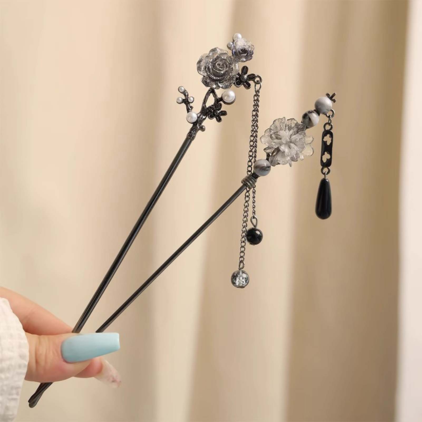 กิ๊บติดผมรูปดอกไม้สุดหรู วัสดุ - Jewelry Making Accessories บทวิจารณ์และราคา