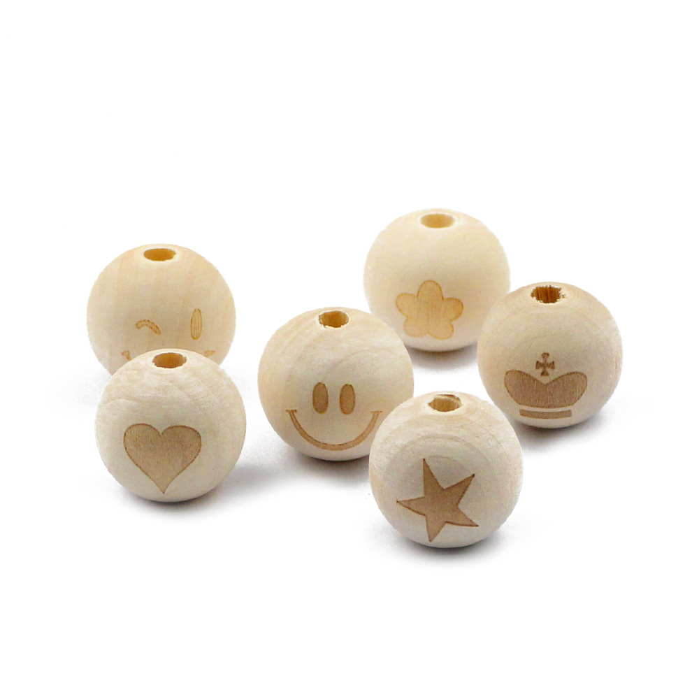 10pcs 20 มม.รอบลูกปัดไม้ธรรมชา - Jewelry Making 4 Year Old บทวิจารณ์และราคา