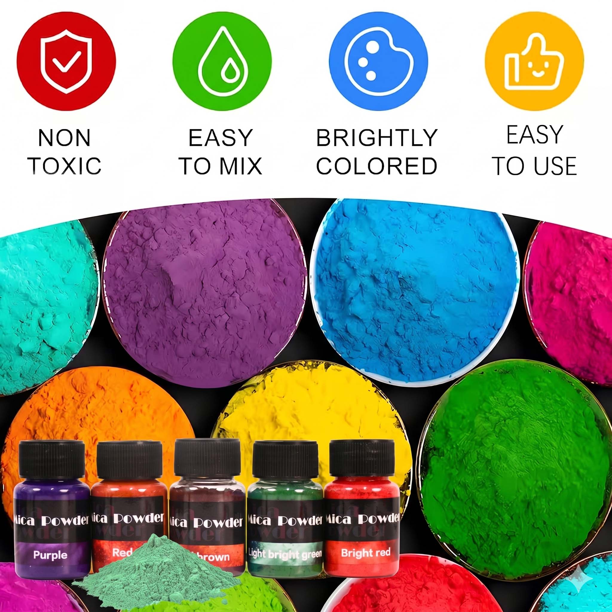 ผงสียิปซัม 12 สี สำหรับงาน DIY - Jewelry Making Tools List บทวิจารณ์และราคา