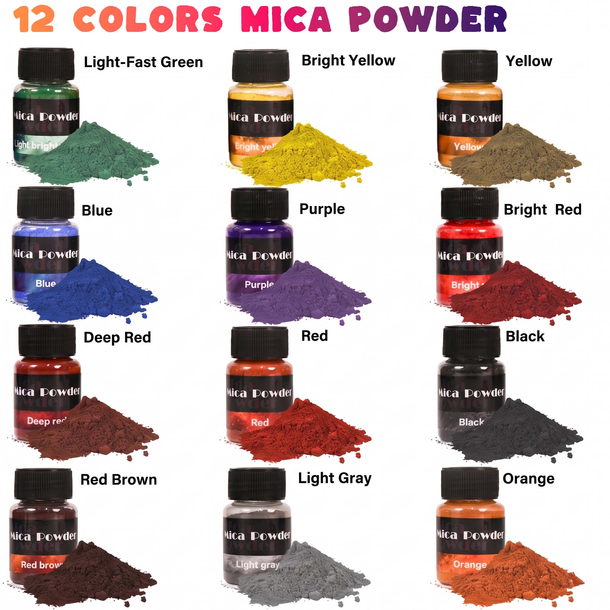 ผงสียิปซัม 12 สี สำหรับงาน DIY - Jewelry Making Tools List บทวิจารณ์และราคา