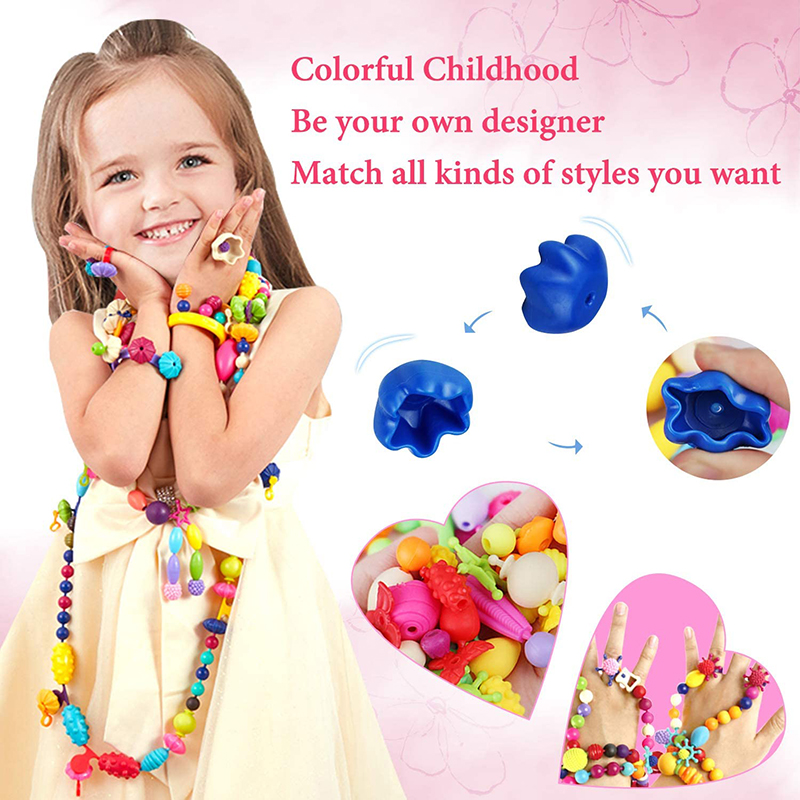 100 ชิ้น Pop ลูกปัดเด็กสาวเจ้า - Jewelry Making 4 Year Old บทวิจารณ์และราคา