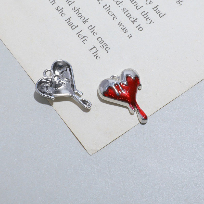 จี้เคลือบสีขาวสีดำรูปหัวใจละลา - Jewelry Making 4 Year Old บทวิจารณ์และราคา