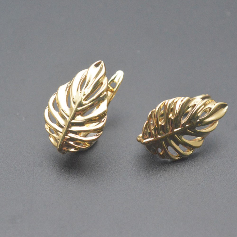ต่างหูแบบตะขอเกี่ยวรูปใบไม้ ชุ - Jewelry Making Metal Supplies บทวิจารณ์และราคา