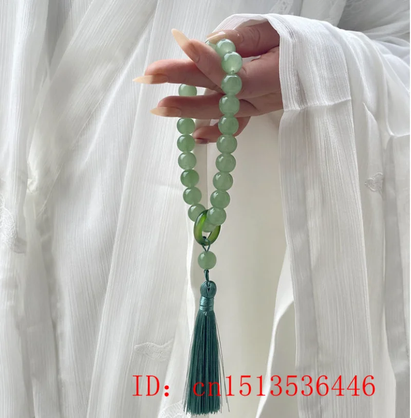 หินหยกสีเขียว 12 มม.ลูกปัดสร้อ - Jewelry Making Accessories บทวิจารณ์และราคา