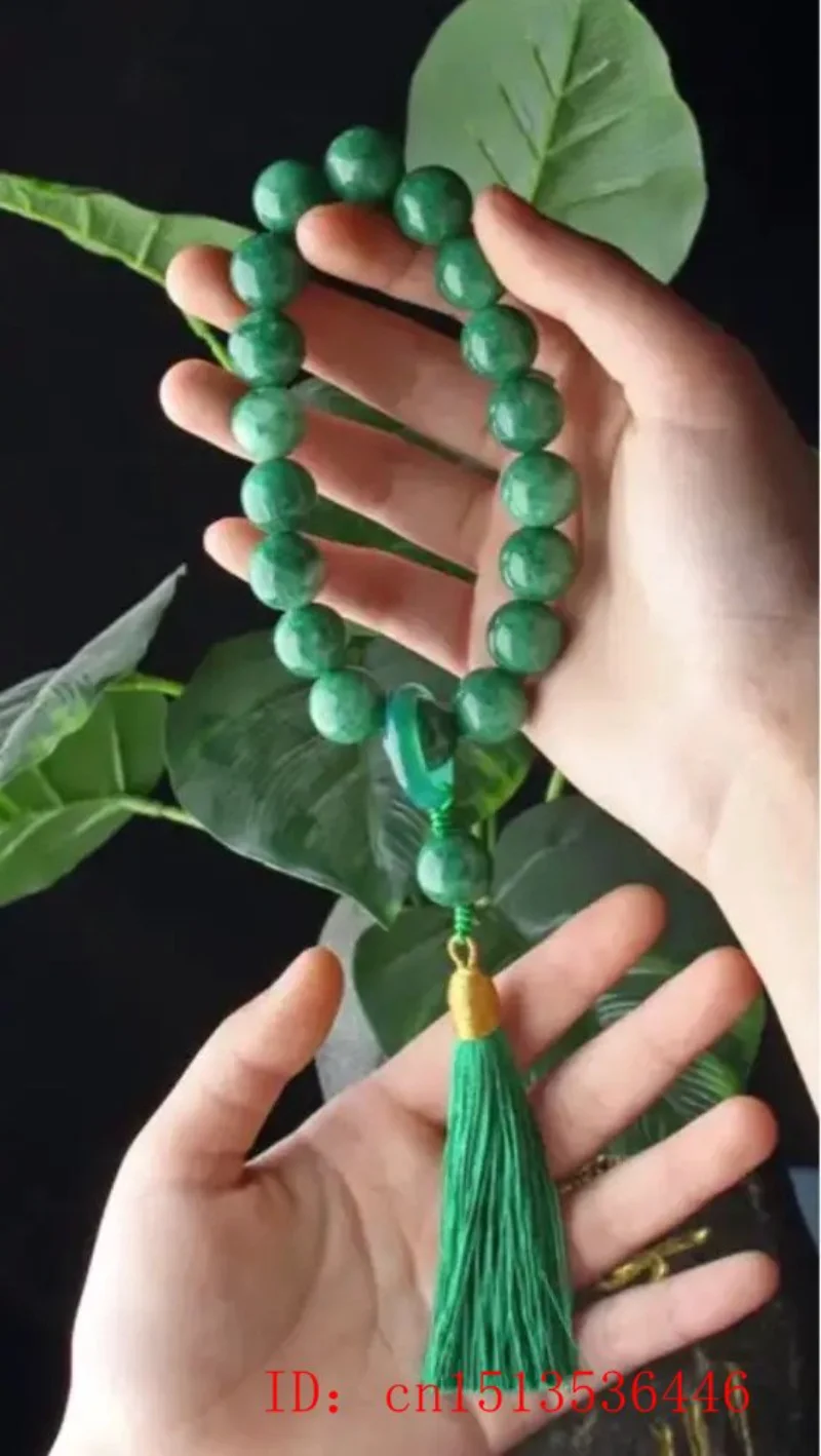 หินหยกสีเขียว 12 มม.ลูกปัดสร้อ - Jewelry Making Accessories บทวิจารณ์และราคา